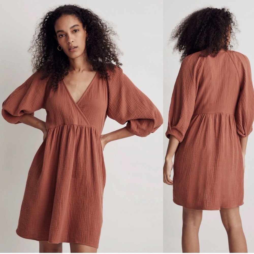 Madewell Marianna Puff-Sleeve Mini Dress- XS